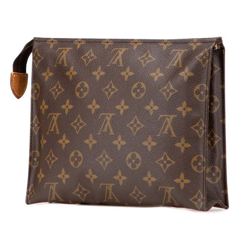 Louis Vuitton Monogram Toiletry Pouch 26 Brown Canvas Good condition - Back View