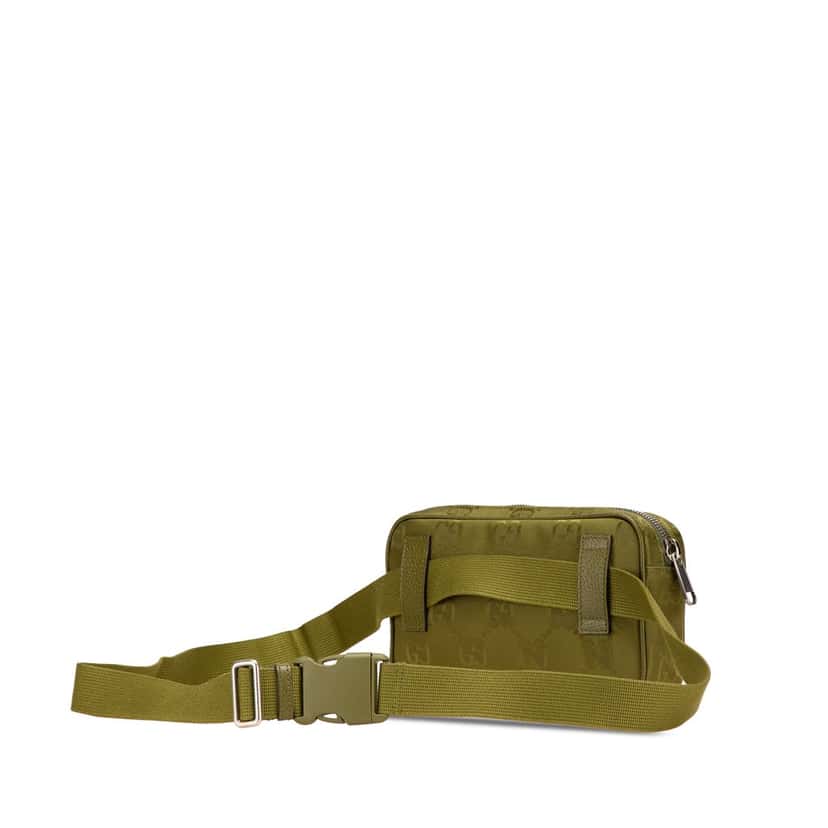 Gucci GG Nylon Off The Grid Belt Bag Green Good condition - Back View