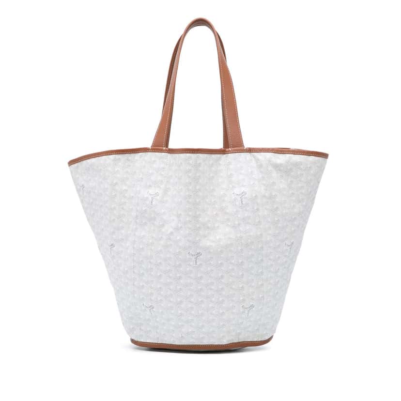 Goyard Goyardine Reversible Belharra Tote White Canvas Very good condition - Front View
