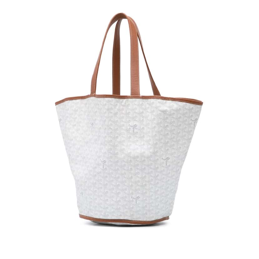 Goyard Goyardine Reversible Belharra Tote White Canvas Very good condition - Back View