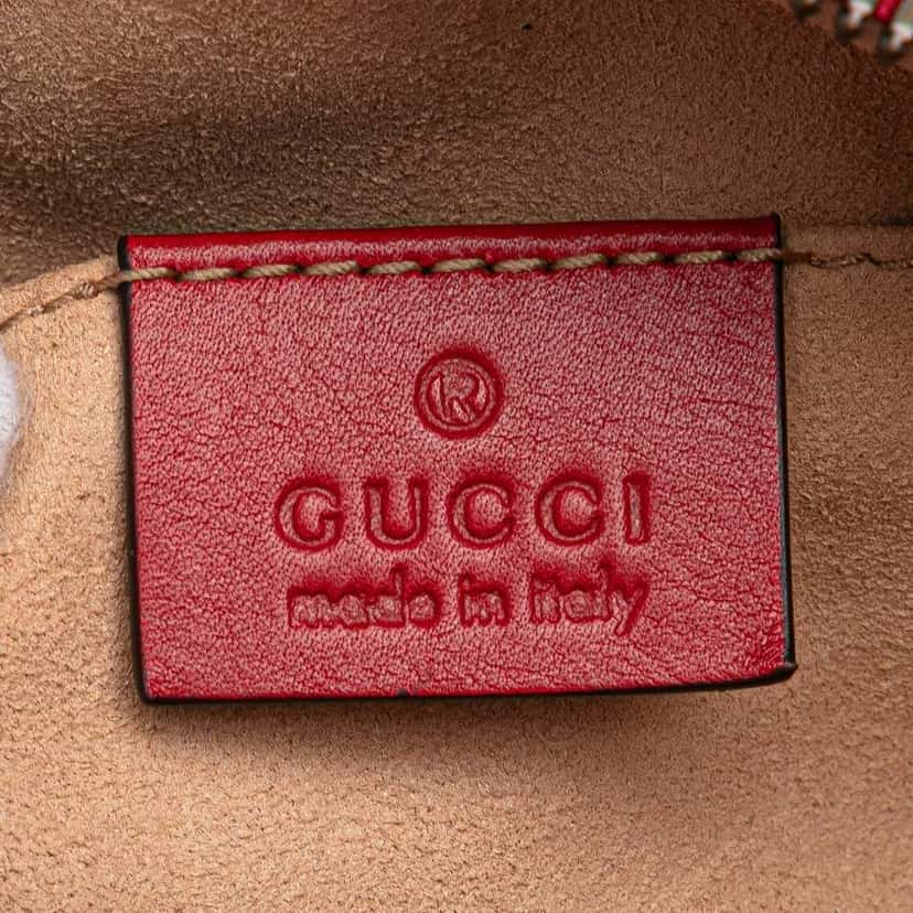 Gucci GG Marmont Matelasse Leather Belt Bag Red Leather Good condition - Box View