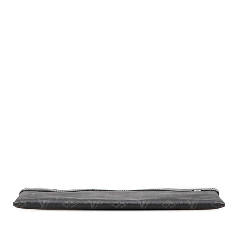 Louis Vuitton Monogram Eclipse Discovery Pochette GM Black Canvas Good condition - Inside View