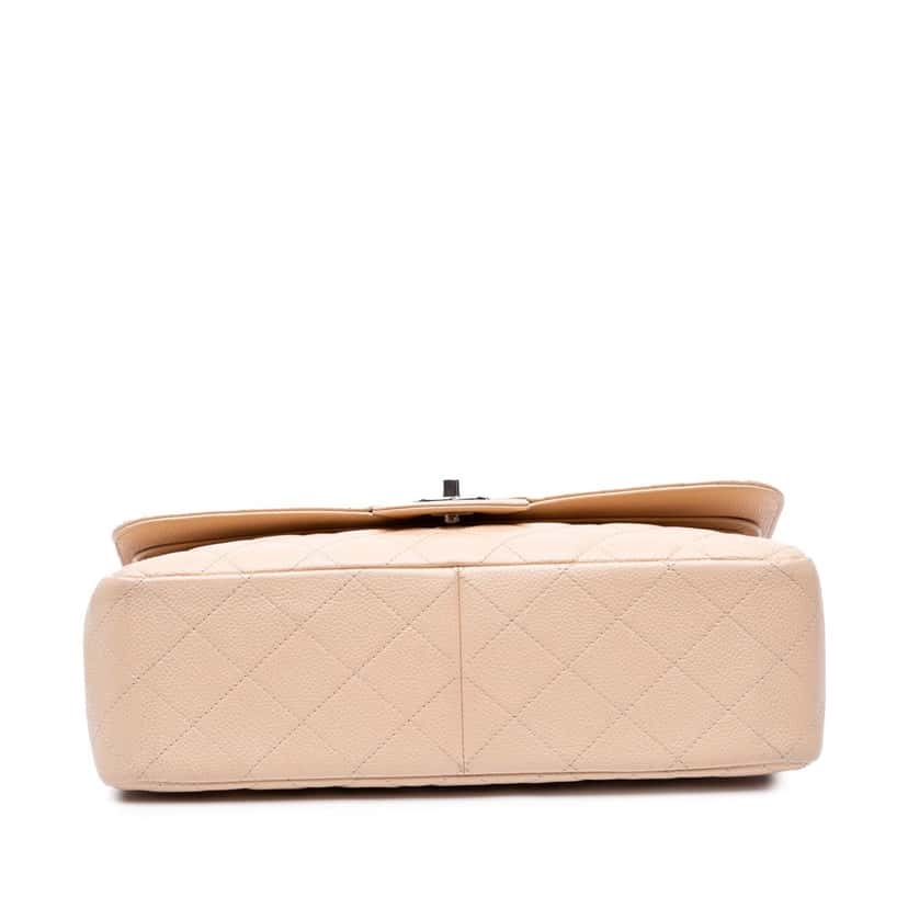 Chanel Jumbo Classic Caviar Double Flap Brown Leather Good condition - Inside View