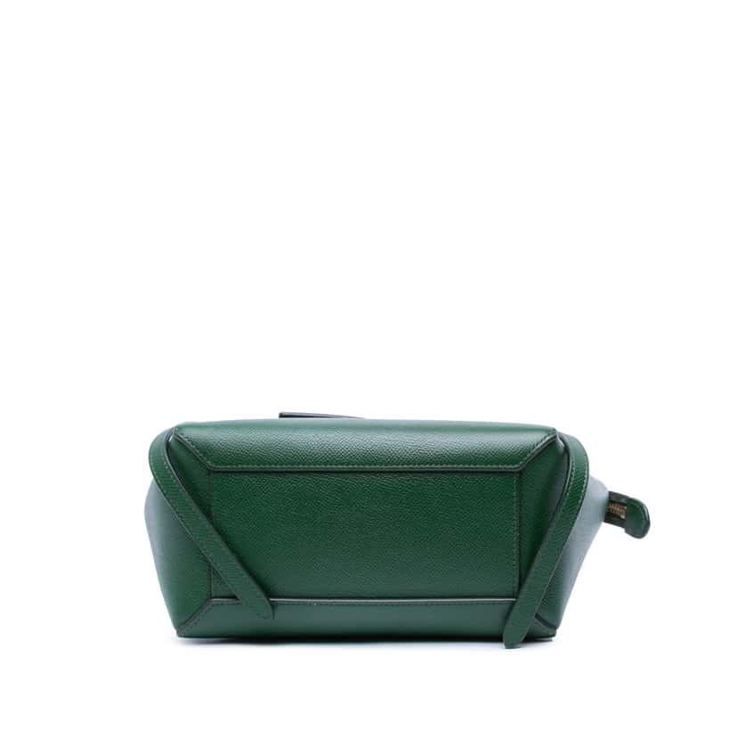 Celine Nano Grained Calfskin Belt Bag Green Leather Good condition - Inside View