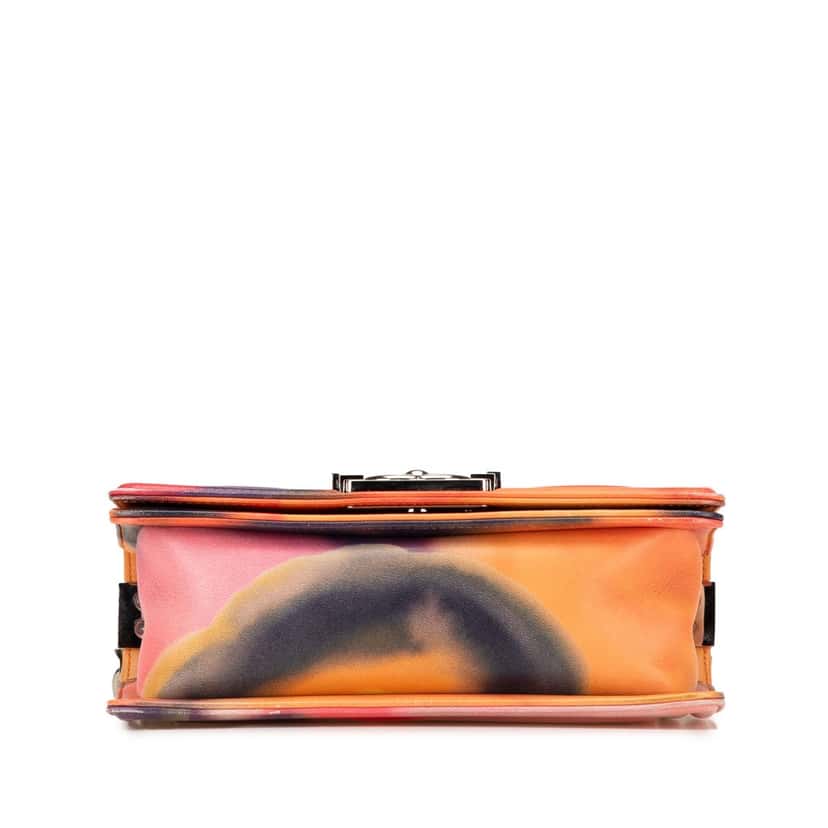 Chanel Small Lambskin Flower Power Boy Flap MultiColor Leather Good condition - Inside View