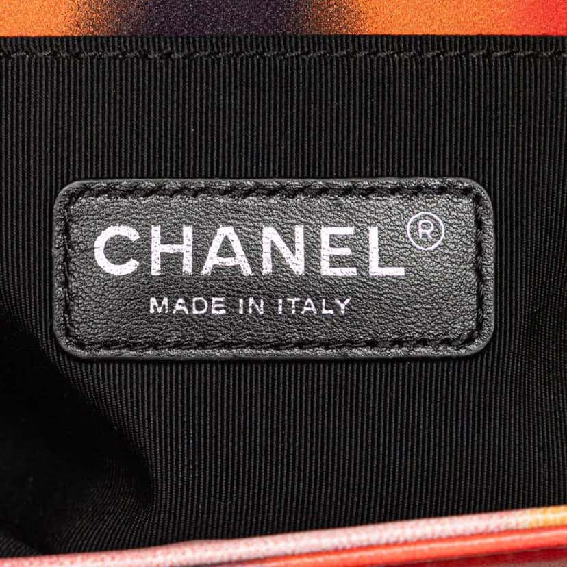 Chanel Small Lambskin Flower Power Boy Flap MultiColor Leather Good condition - Box View