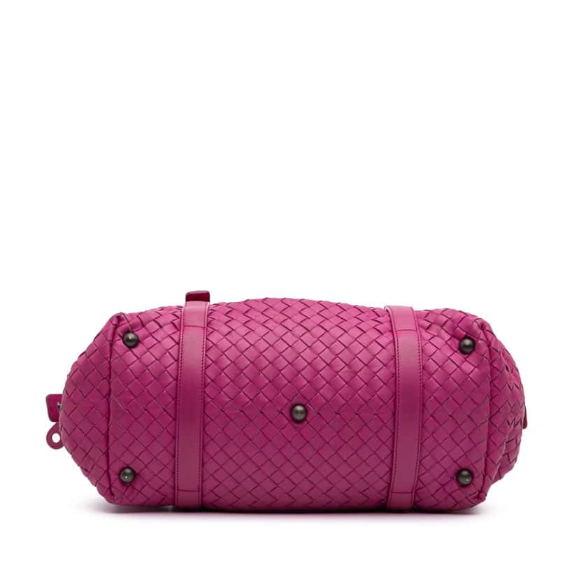 Bottega Veneta Nappa Intrecciato Montaigne Shoulder Bag Pink Leather Good condition - Inside View
