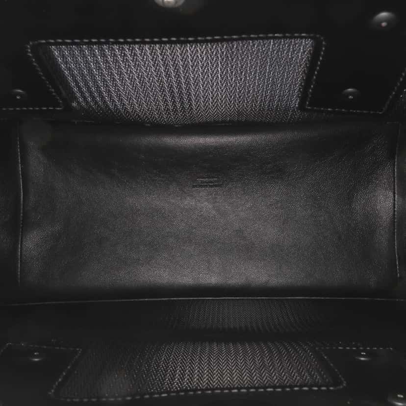 Saint Laurent Small Mesh and Patent Rive Gauche Tote Black Polyester Good condition - Model View