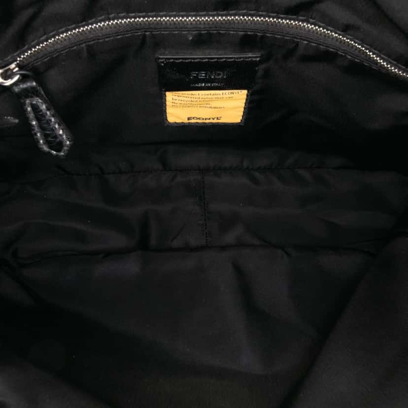 Fendi Medium Econyl Nylon Baguette Crossbody Black Good condition - Model View