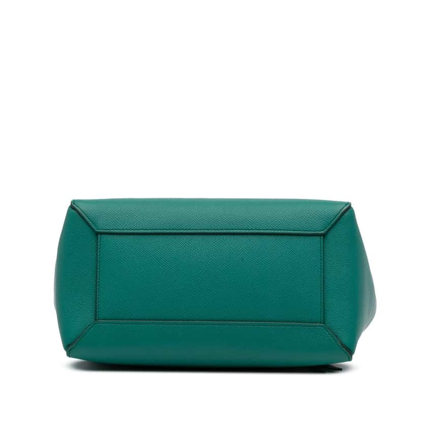 Celine Mini Grained Calfskin Belt Bag Green Leather Good condition - Inside View
