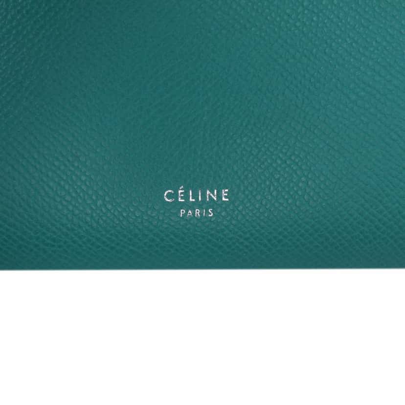 Celine Mini Grained Calfskin Belt Bag Green Leather Good condition - Box View