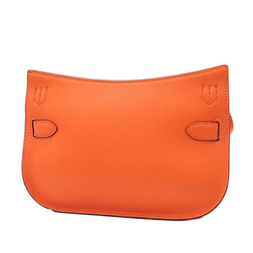 Hermès Swift Mini Jypsiere Orange Leather Very good condition - Back View