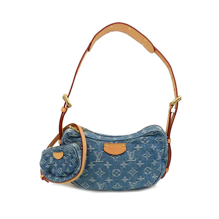 Louis Vuitton Monogram Denim Croissant MM Blue Denim Good condition - Front View