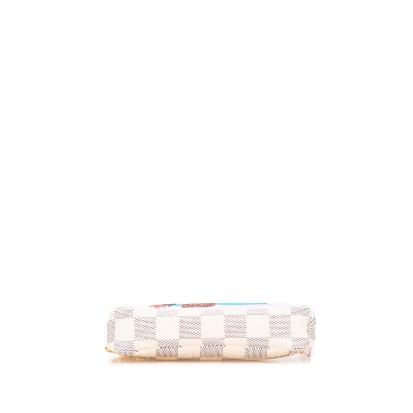 Louis Vuitton Damier Azur Illustre Transatlantic Mini Pochette Accessories White Canvas Good condition - Inside View