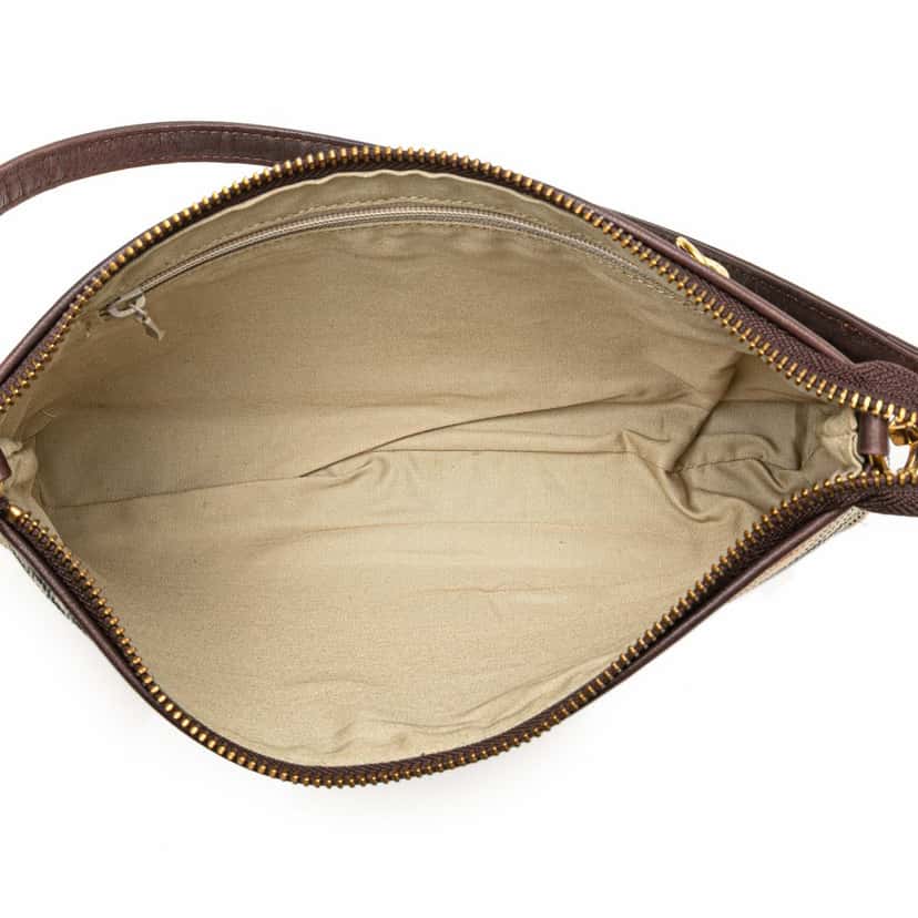 Burberry Nova Check Canvas Shoulder Bag Brown Canvas Good condition - Model View