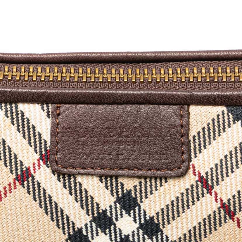 Burberry Nova Check Canvas Shoulder Bag Brown Canvas Good condition - Box View