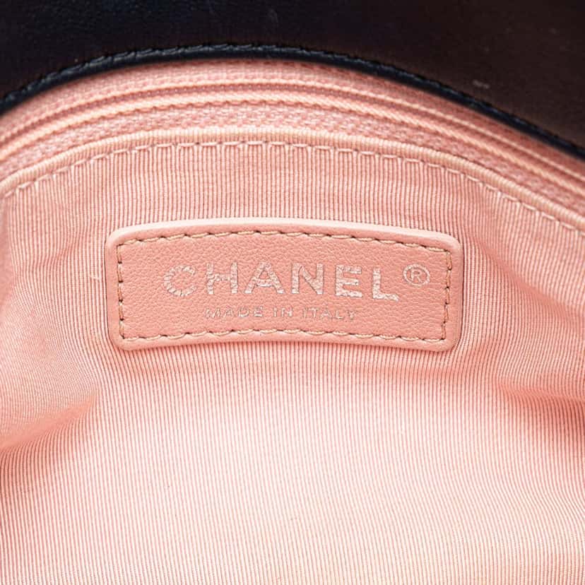 Chanel Quilted Lambskin and Tweed Elegant Trim Flap Blue Leather Very good condition - Box View
