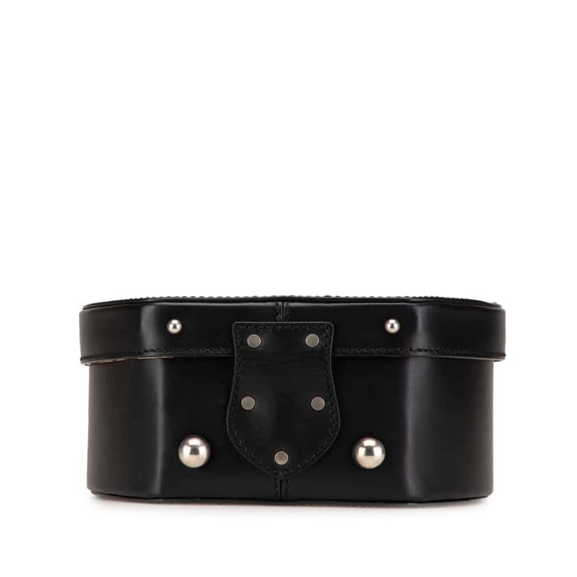 Saint Laurent Small Leather Mica Hatbox Satchel Black Leather Good condition - Inside View