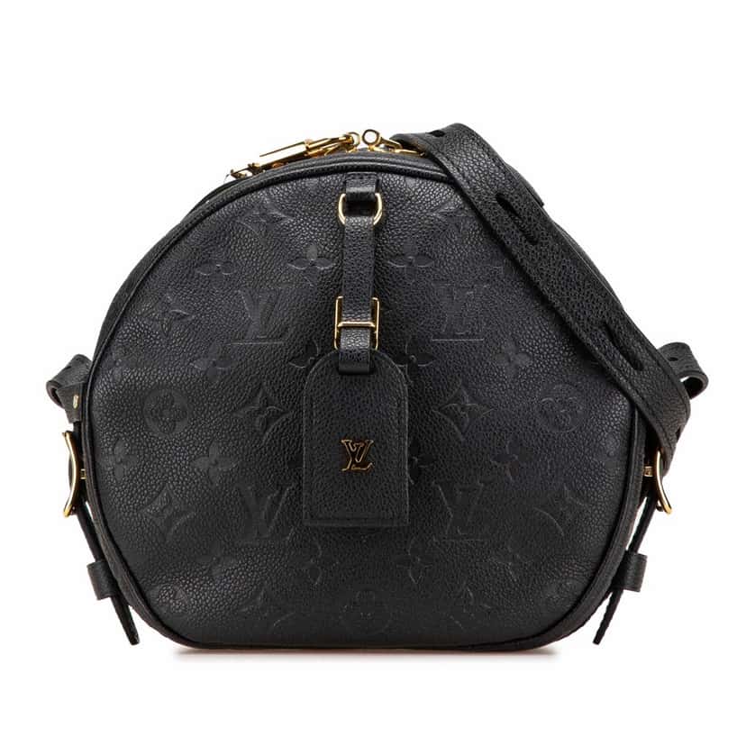 Louis Vuitton Monogram Empreinte Boite Chapeaux Souple MM Black Leather Good condition - Front View