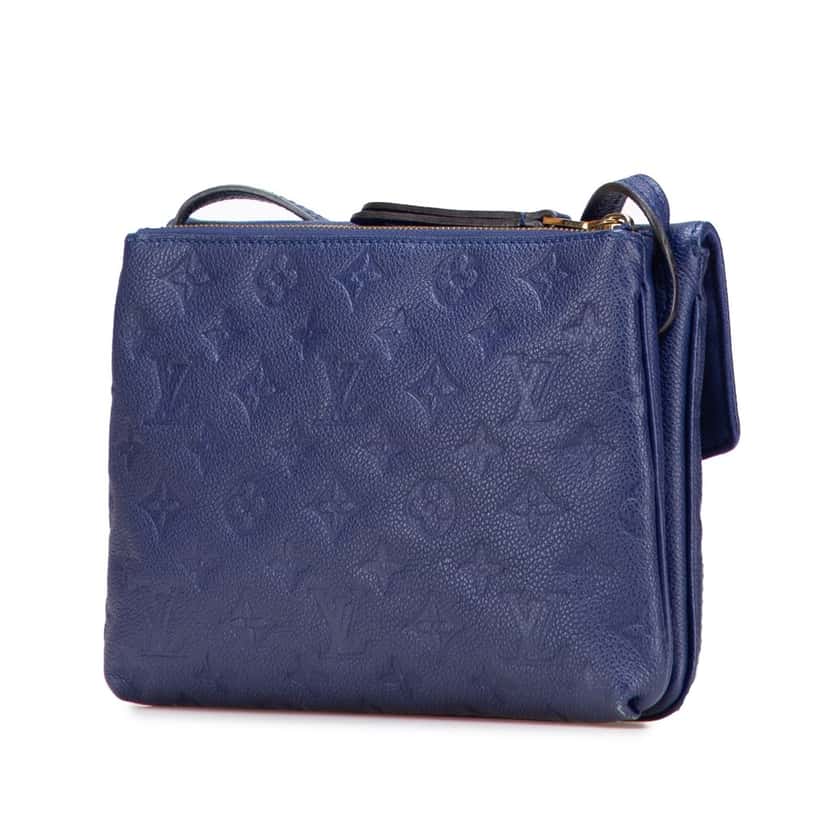 Louis Vuitton Monogram Empreinte Twice Blue Leather Good condition - Back View