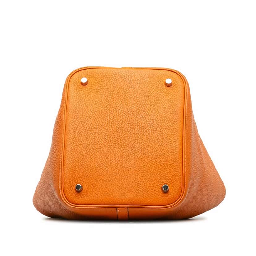 Hermès Clemence Picotin Lock 22 Orange Leather Good condition - Model View