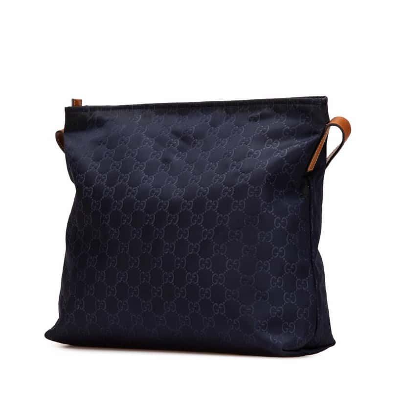 Gucci GG Nylon Crossbody Blue Fair condition - Back View