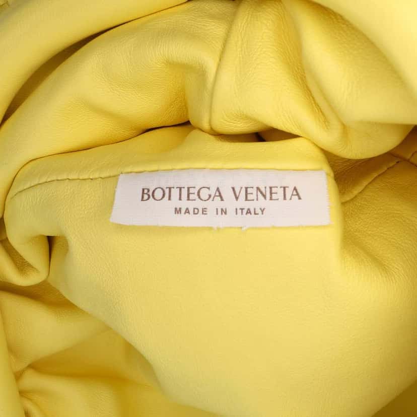 Bottega Veneta Lambskin The Mini Pouch Crossbody Yellow Leather Good condition - Box View
