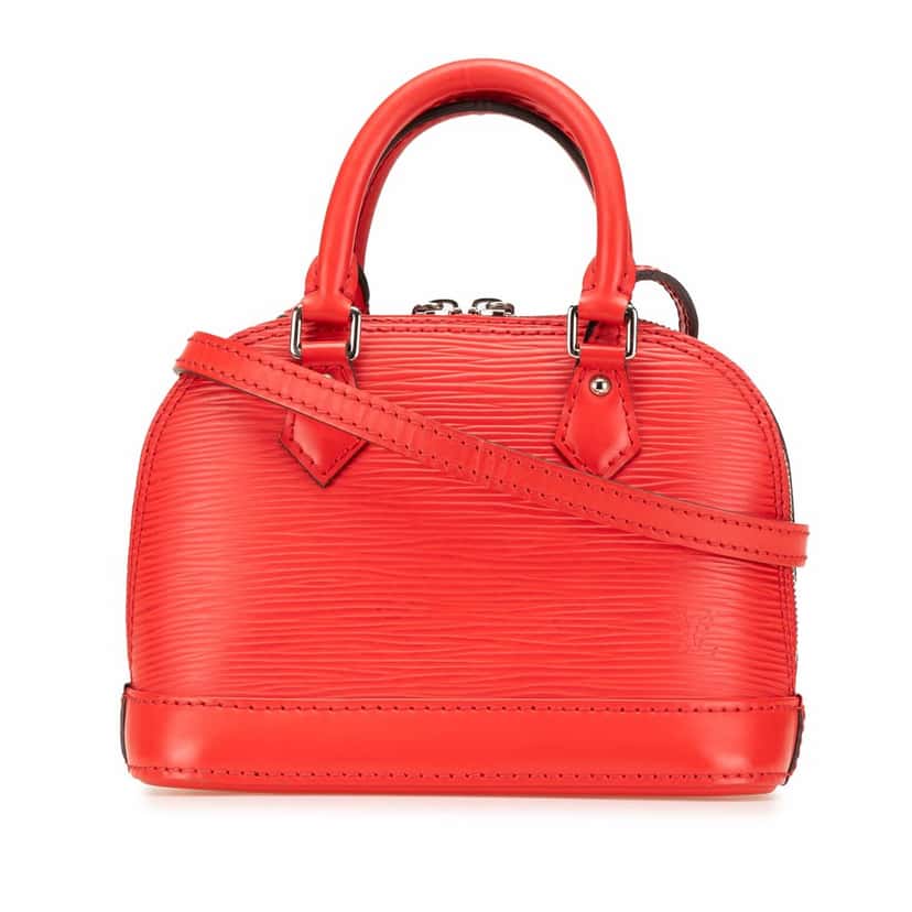 Louis Vuitton Epi Nano Alma Red Leather Good condition - Front View