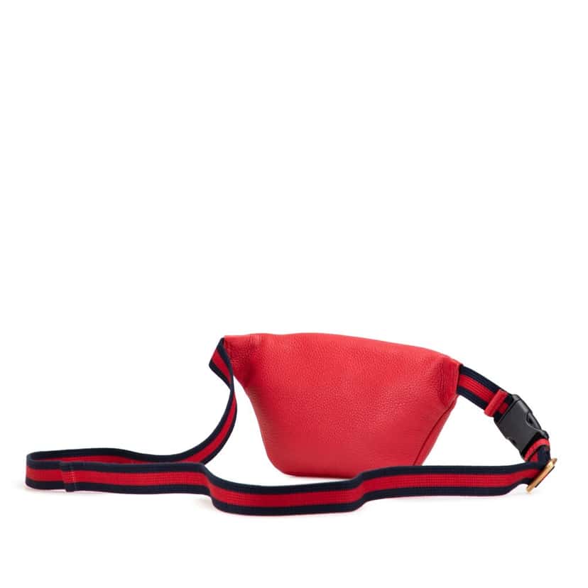 Gucci Small Leather Logo Belt Bag Red Leather Good condition - Back View