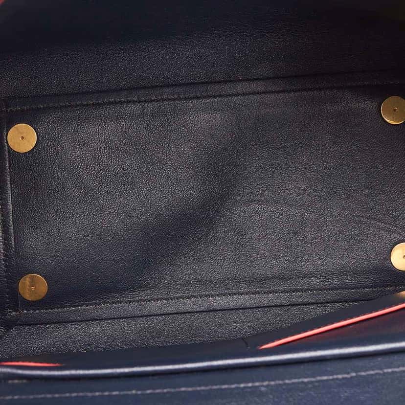 Celine Mini Belt Satchel Blue Leather Good condition - Box View