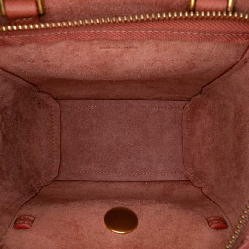 Celine Pico Grained Calfskin Belt Bag Orange Leather Good condition - Model View