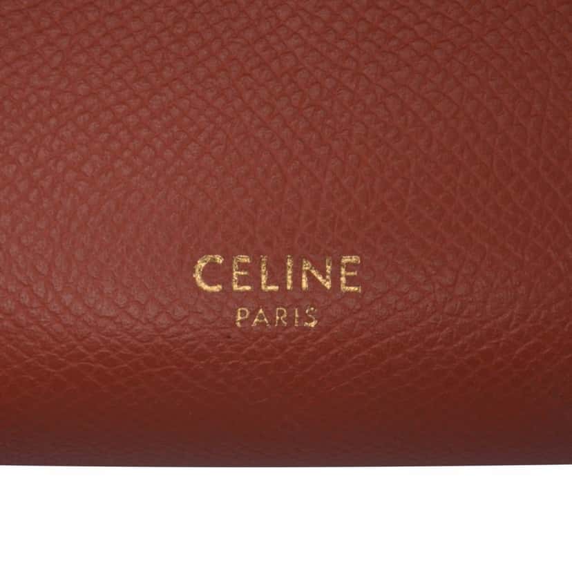 Celine Pico Grained Calfskin Belt Bag Orange Leather Good condition - Box View