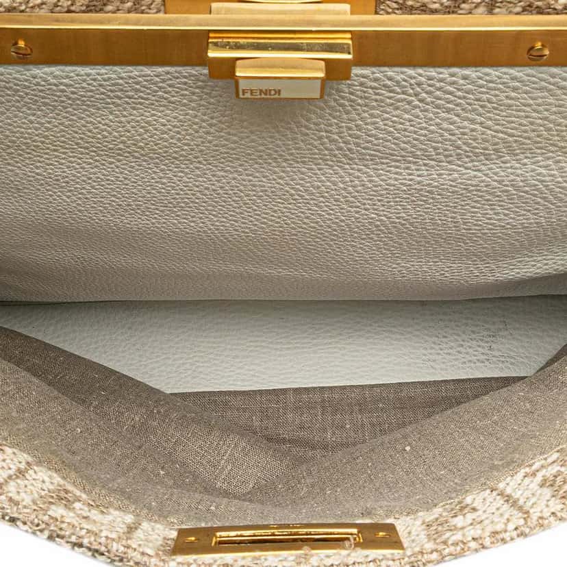 Fendi Large Zucca Corda Iconic Peekaboo Satchel Brown Canvas Good condition - Model View