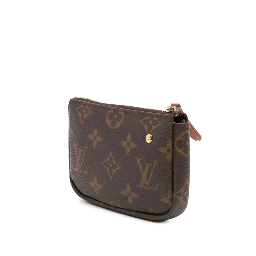 Louis Vuitton Monogram Trunks and Bags Pochette Cles Brown Canvas Good condition - Back View