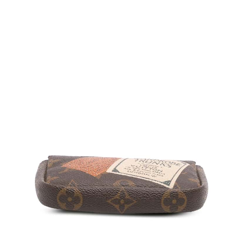 Louis Vuitton Monogram Trunks and Bags Pochette Cles Brown Canvas Good condition - Inside View