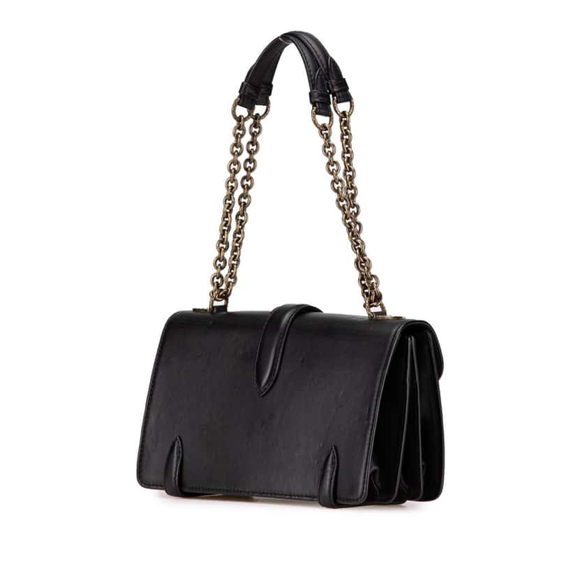 Bottega Veneta Calfskin and Pony Hair City Knot Shoulder Bag Black Leather Good condition - Back View