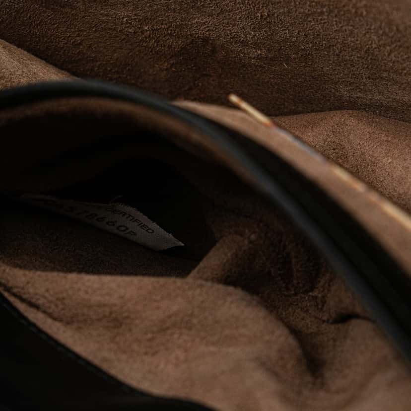 Bottega Veneta Calfskin and Pony Hair City Knot Shoulder Bag Black Leather Good condition - Box View