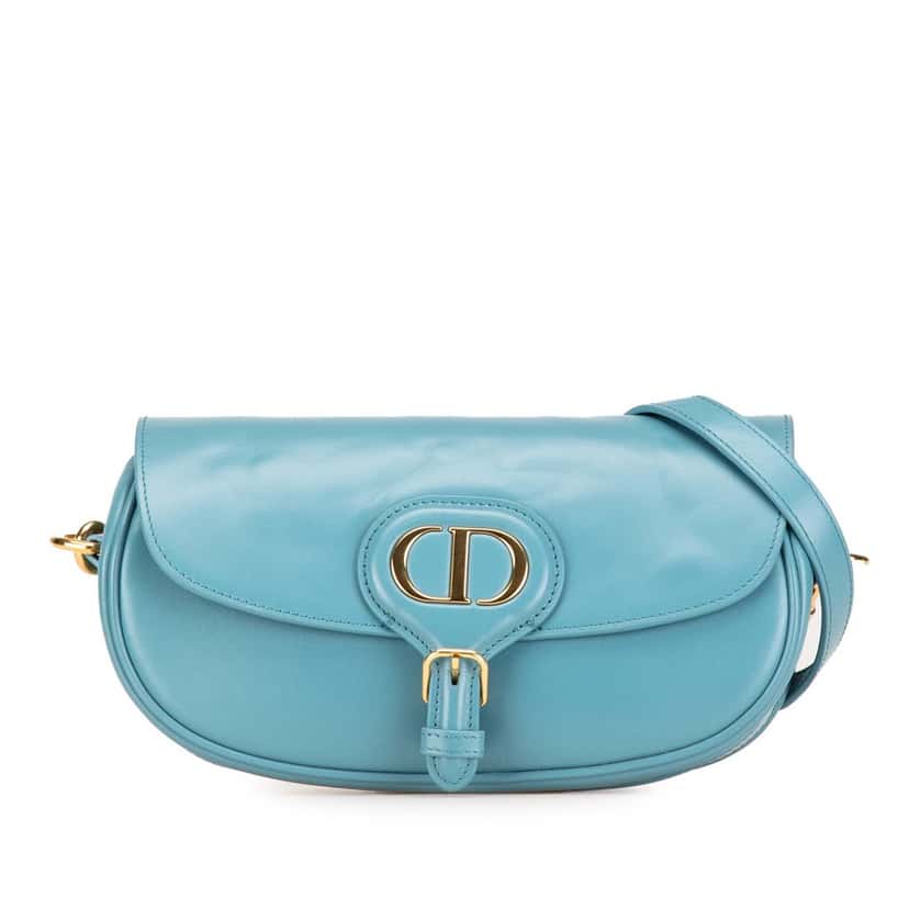 Dior Calfskin Bobby East West Crossbody Blue Leather Good condition - Front View
