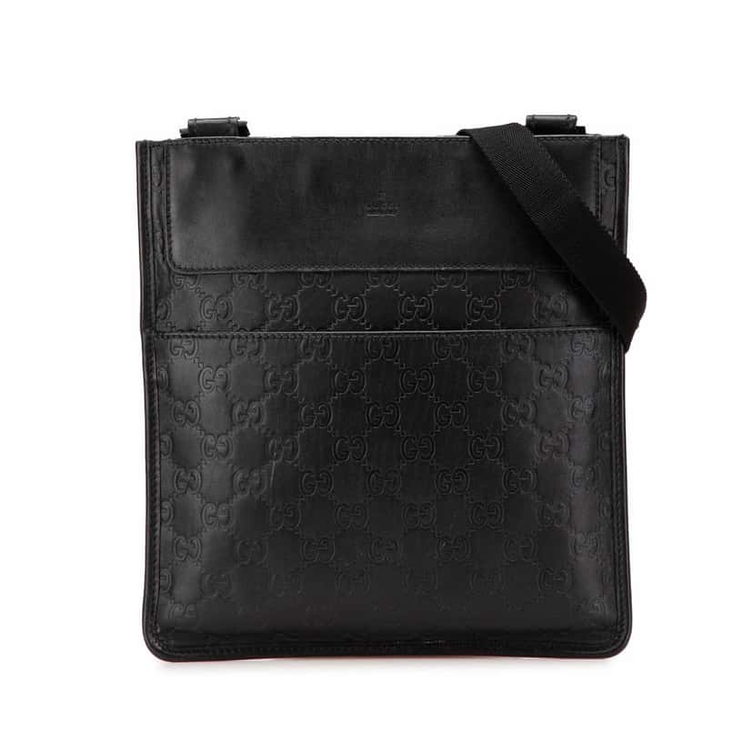 Gucci Guccissima Crossbody Black Leather Good condition - Front View