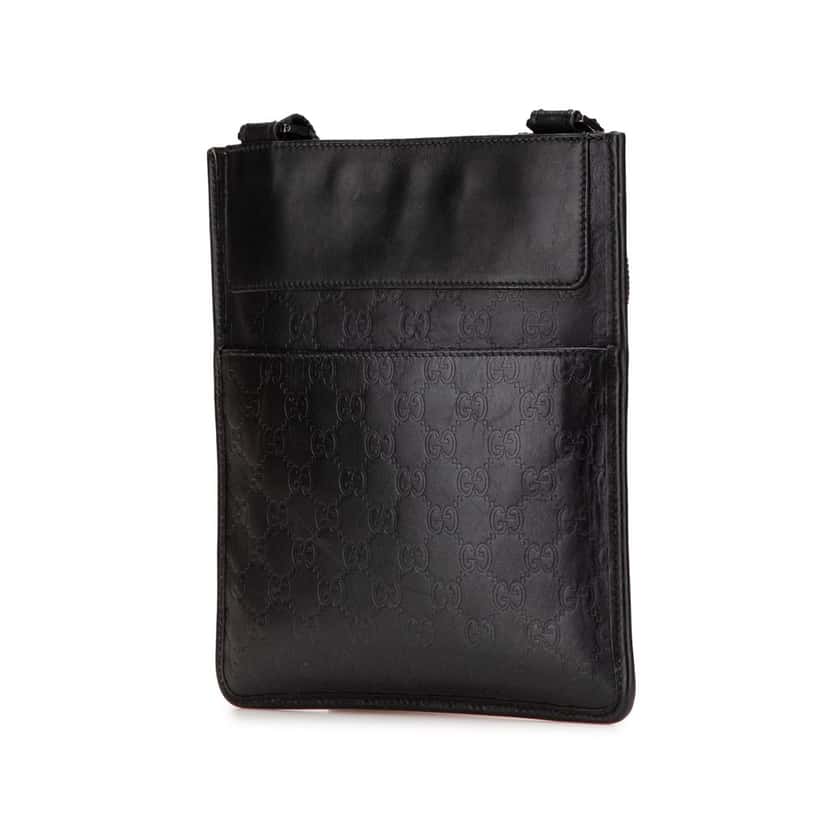 Gucci Guccissima Crossbody Black Leather Good condition - Back View