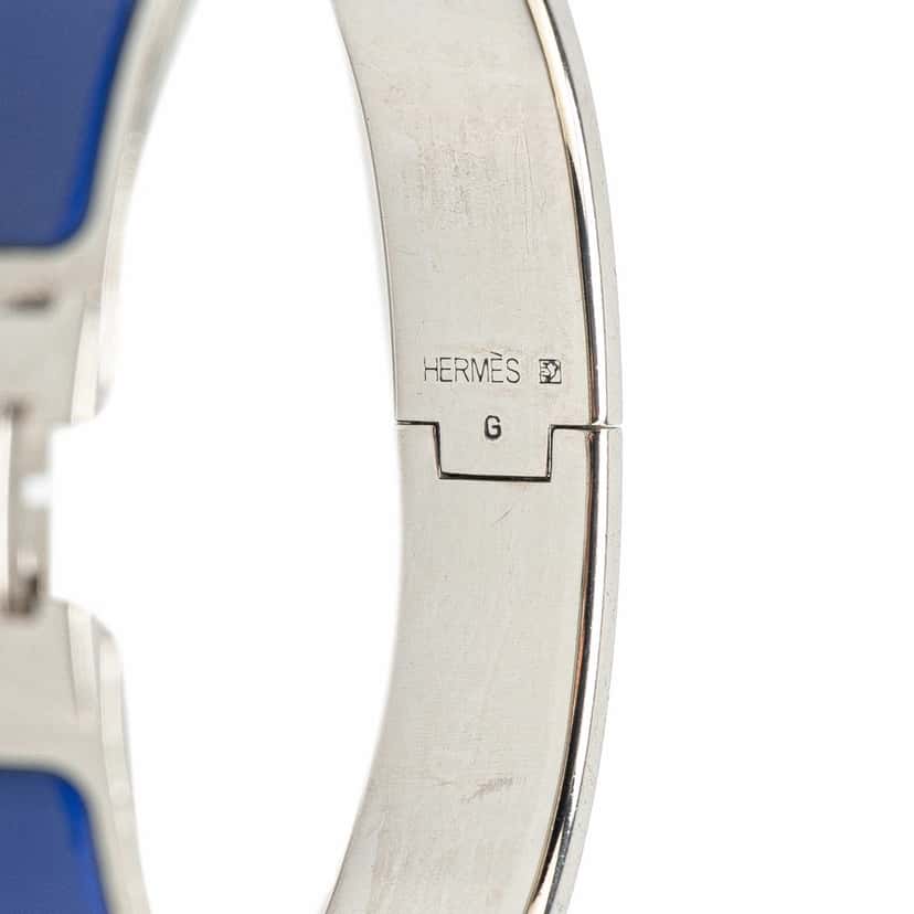 Hermès Narrow Enamel Clic H Bracelet PM Blue Good condition - Model View