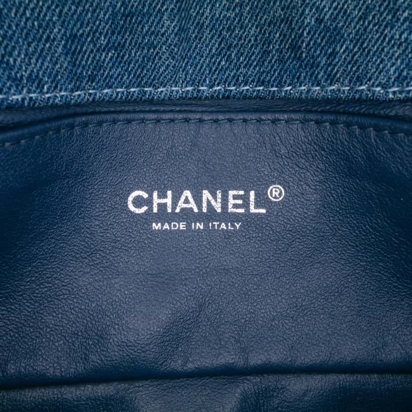 Chanel Small Quilted Denim Boy Flap Blue Denim Good condition - Box View