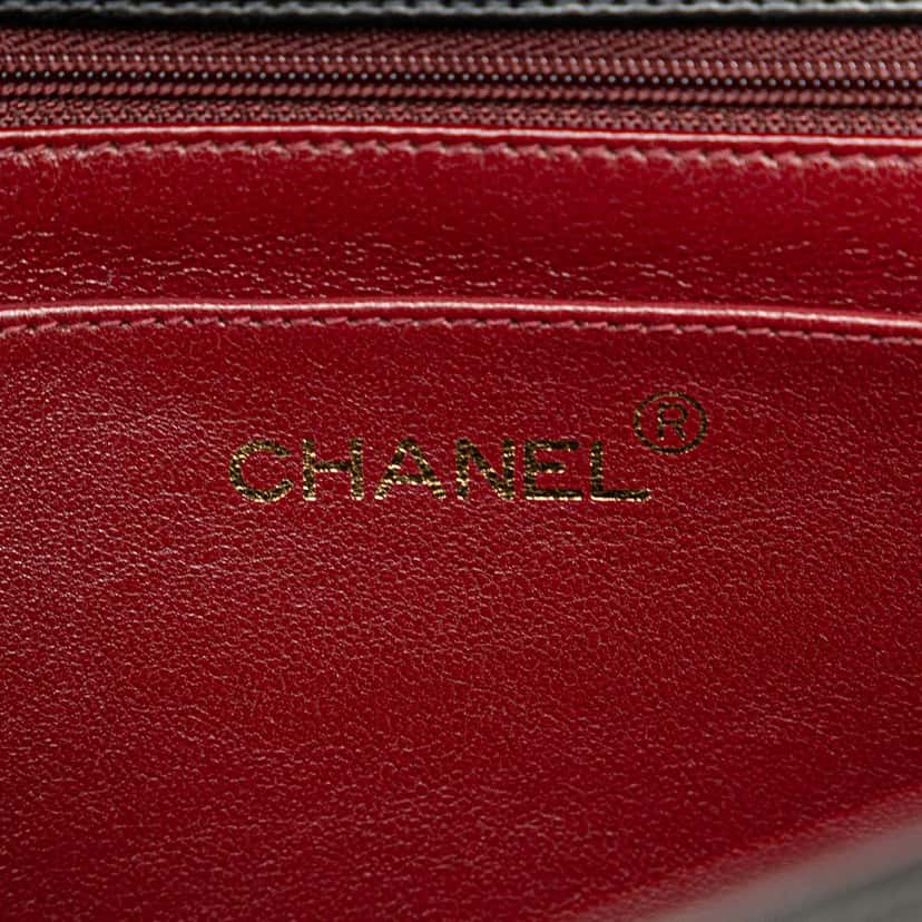 Chanel Lambskin Mademoiselle Kelly Top Handle Bag Black Leather Good condition - Box View