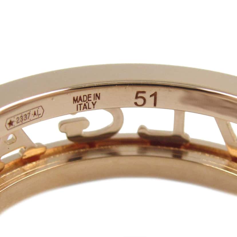 Bvlgari 18K Rose Gold B.Zero1 One Band Ring with Openword Logo Spiral Pink Rose Gold Good condition - Box View