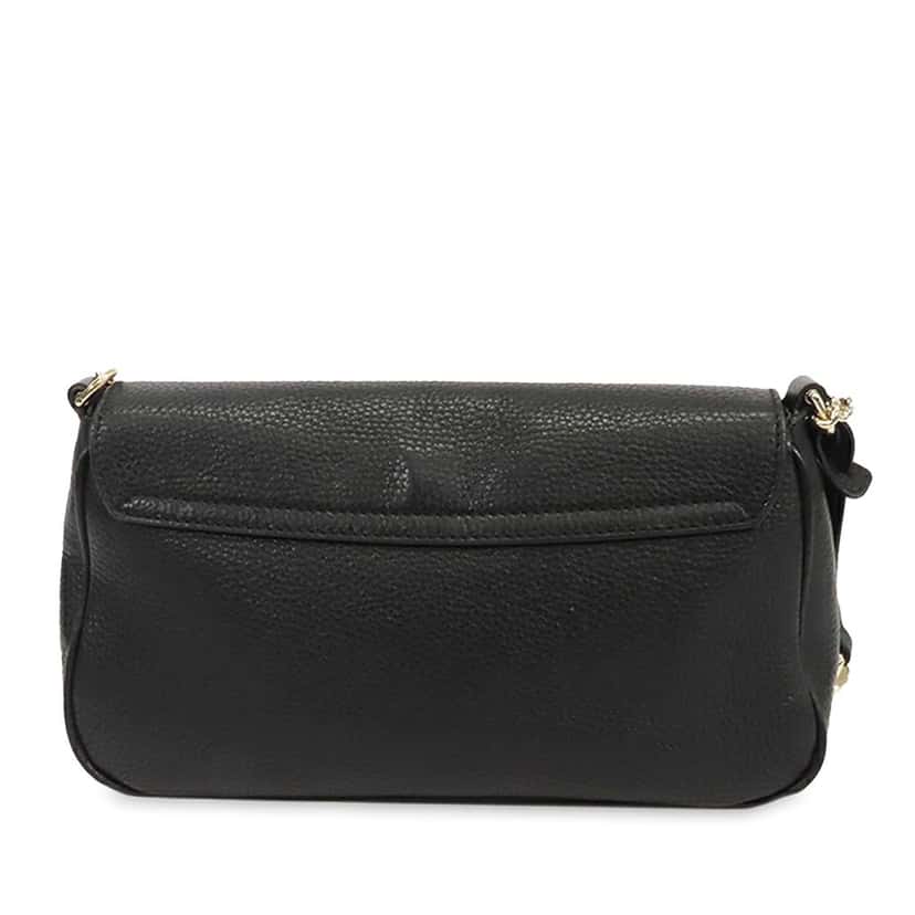Gucci Medium Leather Soho Chain Flap Crossbody Black Leather Good condition - Back View