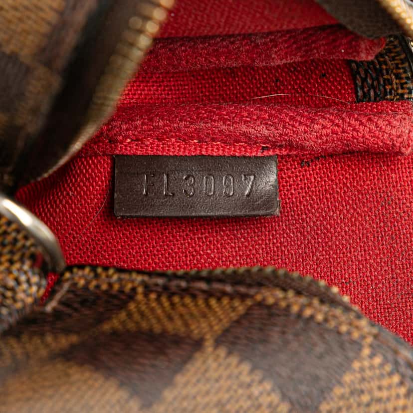 Louis Vuitton Damier Ebene Mini Pochette Accessoires Brown Canvas Good condition - Box View