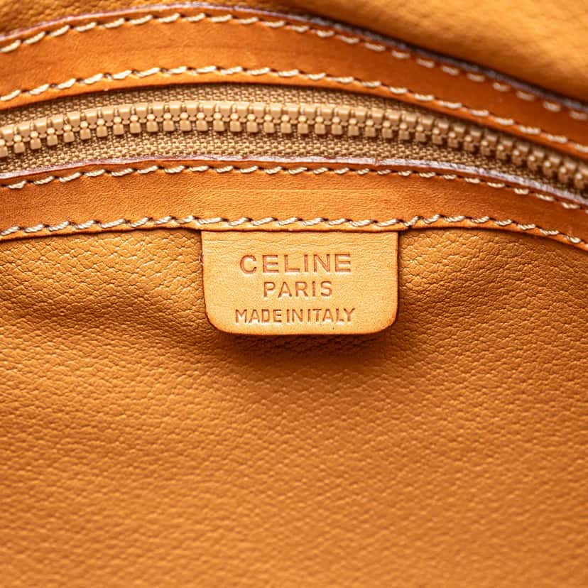 Celine Macadam Coated Canvas Shoulder Bag Brown Canvas Fair condition - Box View