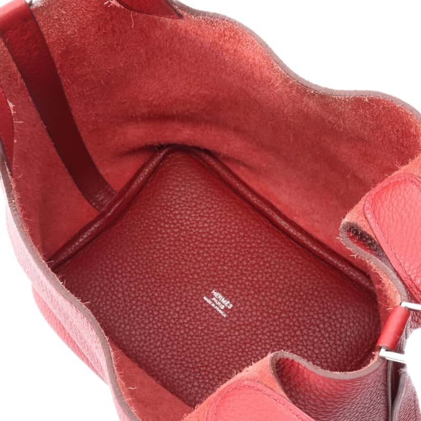 Hermès Clemence Picotin Lock 18 Red Leather Good condition - Inside View