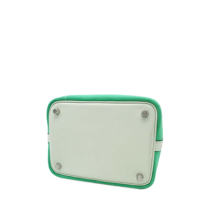 Hermès Toile Goeland and Swift Cargo Picotin Lock 18 Green Canvas Good condition - Inside View