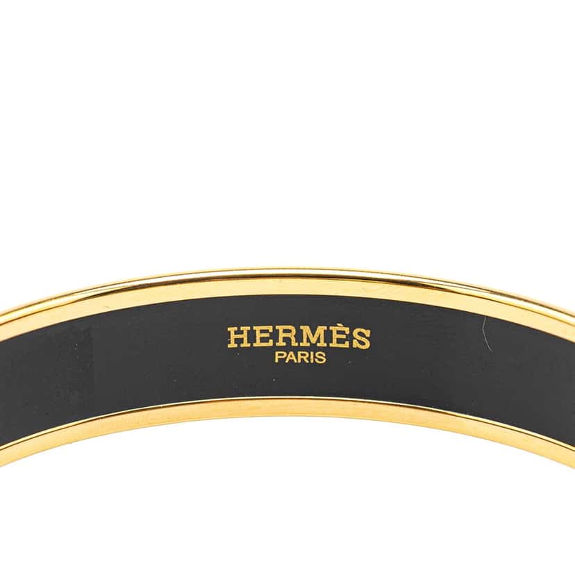 Hermès Enamel Caleche Bangle 65 Yellow Good condition - Model View